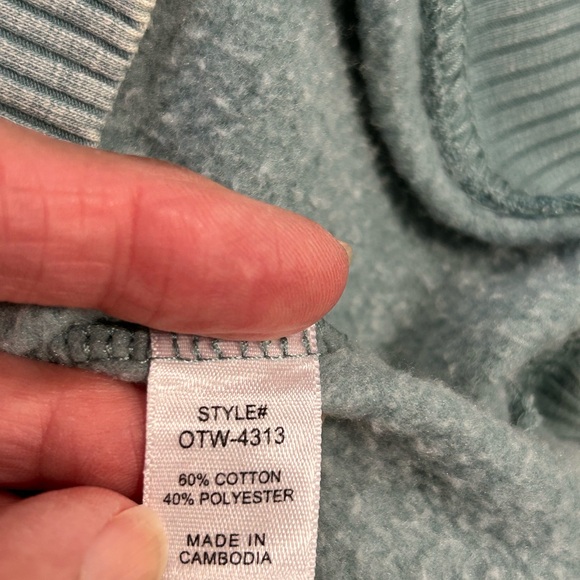 Zenana Crewneck Sweatshirt Seafoam L/XL - Picture 5 of 9